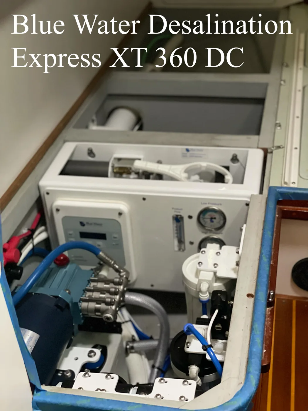 Blue Water Desalination Express XT 360 DC installed by Horton Marine